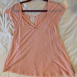 pale pink top